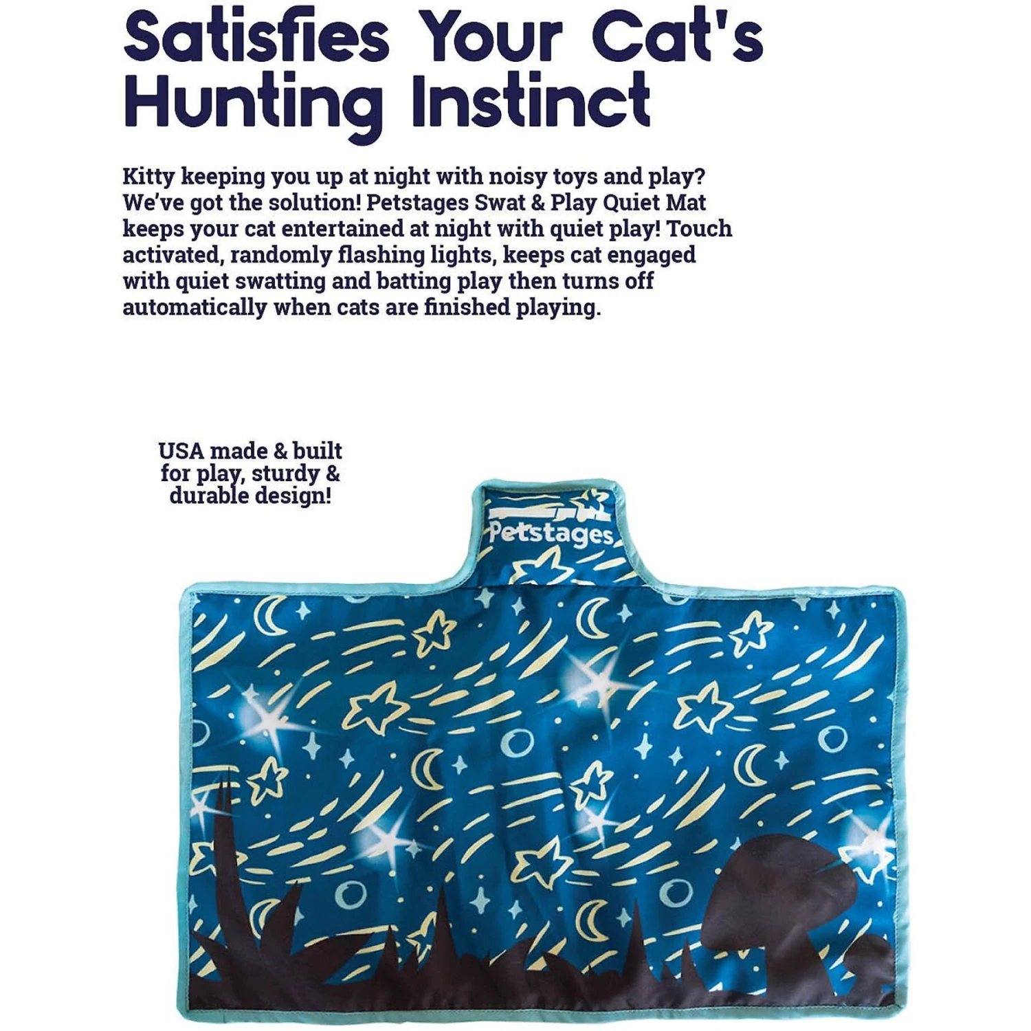 Catstages Swat & Play Quiet Mat Cat Toy 4 Catstages Swat & Play Quiet Mat Cat Toy - Image 2