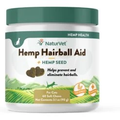 NaturVet Hemp Soft Chews Hairball Control Supplement For Cats