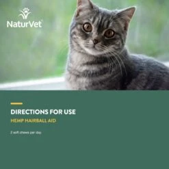 NaturVet Hemp Soft Chews Hairball Control Supplement For Cats -Pawfect Care 162212 PT6. AC SS1800 V1698696471