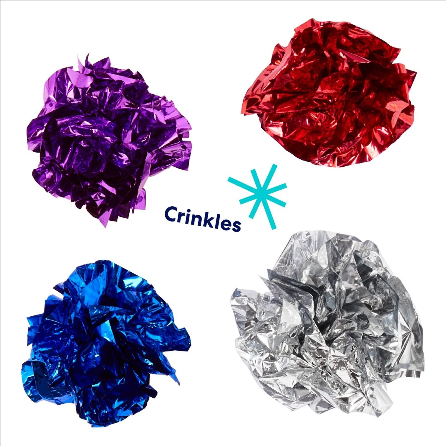 Frisco Colorful Crinkle Ball Cat Toy 5 Frisco Colorful Crinkle Ball Cat Toy - Image 3