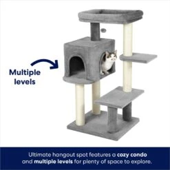 Frisco 48-in Heavy Duty Faux Fur Cat Tree & Condo -Pawfect Care 169399 PT2. AC SS1800 V1667228270