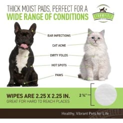 Strawfield Pets Antiseptic + Chlorhexidine Wipes For Dogs, Cats & Horses -Pawfect Care 169455 PT6. AC SS1800 V1557865023