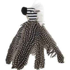 Petlinks HappyNip Safari Zippy Zebra Feathered Cat Toy With Catnip