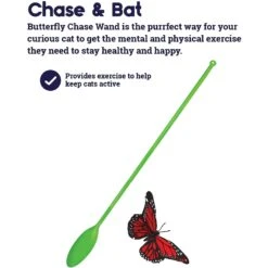 Catstages Butterfly Cat Wand Toy -Pawfect Care 173737 PT2. AC SS1800 V1636504371