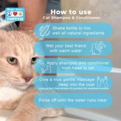Pawtitas Organic Sheabutter & Oatmeal Cat Shampoo & Conditioner -Pawfect Care 173809 PT8. AC SS1800 V1682099733