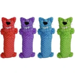 Multipet Loofa Plush Cat Toy With Catnip, Color Varies