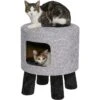 MidWest 1-Story Feline Nuvo Stella Cat Condo, Silver -Pawfect Care 176500 MAIN. AC SS1800 V1559591527