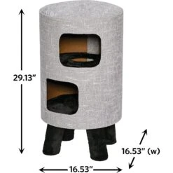 MidWest 2-Story Modern Feline Nuvo Stella Cat Condo -Pawfect Care 176501 PT2. AC SS1800 V1559591576