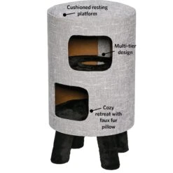 MidWest 2-Story Modern Feline Nuvo Stella Cat Condo -Pawfect Care 176501 PT3. AC SS1800 V1559591529