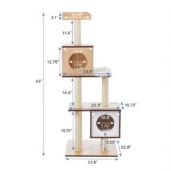 Frisco 62-in Modern Cat Tree & Condo -Pawfect Care 177901 PT1. AC SS1800 V1584451759