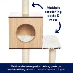 Frisco 62-in Modern Cat Tree & Condo -Pawfect Care 177901 PT2. AC SS1800 V1667227352