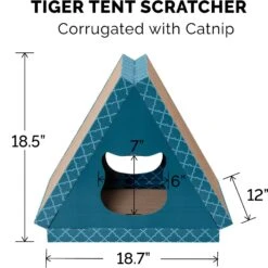 Tiger Tough Tiger Tent Corrugated Cat Scratcher Toy With Catnip -Pawfect Care 178780 PT3. AC SS1800 V1584559854