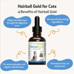 Pet Wellbeing Hairball GOLD Liquid Hairball Control Supplement For Cats -Pawfect Care 180341 PT3. AC SS1800 V1696345483