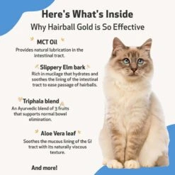 Pet Wellbeing Hairball GOLD Liquid Hairball Control Supplement For Cats -Pawfect Care 180341 PT5. AC SS1800 V1696280059