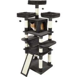 Frisco 68-in Faux Fur Cat Tree & Condo -Pawfect Care 180384 PT5. AC SS1800 V1584453423