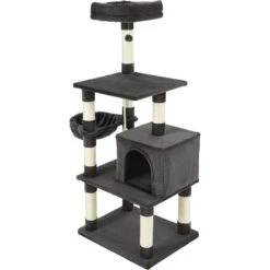 Frisco 59-in Faux Fur Cat Tree & Condo -Pawfect Care 180387 PT6. AC SS1800 V1584453440