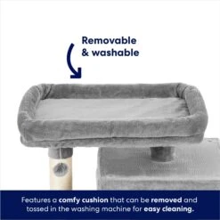 Frisco 33-in Faux Fur Cat Tree & Condo -Pawfect Care 180389 PT3. AC SS1800 V1667227151