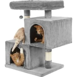 Frisco 33-in Faux Fur Cat Tree & Condo -Pawfect Care 180389 PT4. AC SS1800 V1584453144