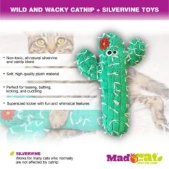 Mad Cat Big Cactus Kicker Catnip & Silvervine Cat Toy -Pawfect Care 181832 PT2. AC SS1800 V1563553971