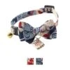 Necoichi Kabuki Charm Bow Tie Cotton Breakaway Cat Collar With Bell -Pawfect Care 183481 MAIN. AC SS1800 V1575990496