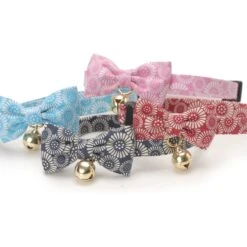 Necoichi Kiku Ribbon Bow Tie Cotton Breakaway Cat Collar With Bell 15 Necoichi Kiku Ribbon Bow Tie Cotton Breakaway Cat Collar With Bell -Pawfect Care 183483 PT5. AC SS1800 V1565879844