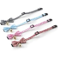 Necoichi Kiku Ribbon Bow Tie Cotton Breakaway Cat Collar With Bell 16 Necoichi Kiku Ribbon Bow Tie Cotton Breakaway Cat Collar With Bell -Pawfect Care 183483 PT6. AC SS1800 V1565879844