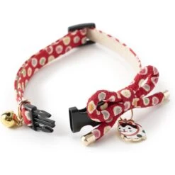 Necoichi ZEN Hariko Charm Cotton Breakaway Cat Collar With Bell -Pawfect Care 183496 PT3. AC SS1800 V1565879883