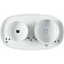 Necoichi Double Dining Cat Tray -Pawfect Care 183511 PT2. AC SS1800 V1565880418