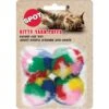 Ethical Pet Kitty Yarn Puffs Small Balls Cat Toy With Catnip, Color Varies, 1.5-in, 4 Count -Pawfect Care 188897 Main. AC SS1800 V1565036252