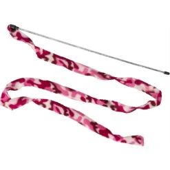 Ethical Pet Cat Prancer Fleece Frenzy Wand Cat Toy, Color Varies