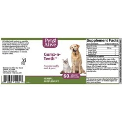 PetAlive Gumz-n-Teeth Gum & Teeth Health Dog & Cat Supplement, 60 Count -Pawfect Care 191121 PT1. AC SS1800 V1628724088