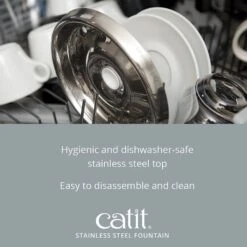 Catit Fresh & Clear Stainless Steel Top Cat Fountain, 64-oz 16 Catit Fresh & Clear Stainless Steel Top Cat Fountain, 64-oz -Pawfect Care 191608 PT5. AC SS1800 V1628096496