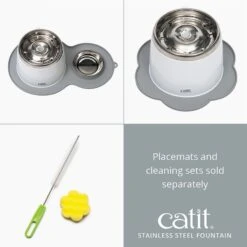 Catit Fresh & Clear Stainless Steel Top Cat Fountain, 64-oz 18 Catit Fresh & Clear Stainless Steel Top Cat Fountain, 64-oz -Pawfect Care 191608 PT7. AC SS1800 V1628096467