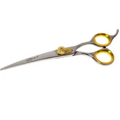 Sharf Gold Touch 7.5" Straight, 6.5" Thinning & 7.5" Curved Scissors Pet Grooming Shear Kit -Pawfect Care 198831 PT5. AC SS1800 V1567694285