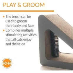 K&H Pet Products Creative Kitty Scratch, Ramp & Groom Cat Toy With Catnip -Pawfect Care 199113 PT1. AC SS1800 V1622600258
