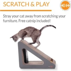 K&H Pet Products Creative Kitty Scratch, Ramp & Groom Cat Toy With Catnip -Pawfect Care 199113 PT3. AC SS1800 V1622584377