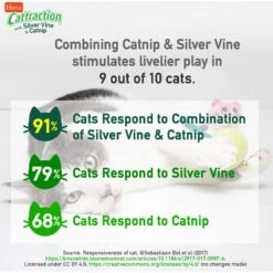 Hartz Cattraction Silver Vine & Catnip Plush Animal Pal Kicker Plush Cat Toy, Character Varies -Pawfect Care 201263 PT5. AC SS1800 V1637163224