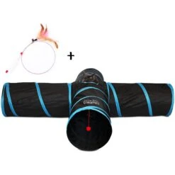 Feline Ruff 12" Premium 4-Way Collapsible Tunnel Cat Toy, Black & Blue 9 Feline Ruff 12" Premium 4-Way Collapsible Tunnel Cat Toy, Black & Blue -Pawfect Care 203968 PT4. AC SS1800 V1594673771