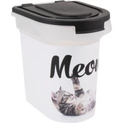 Paw Prints Meow Kitty Pet Food Storage Container, 15-lb