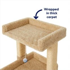 Frisco 32-in Real Carpet Wooden Cat Tree With Toy -Pawfect Care 208920 PT2. AC SS1800 V1667228691