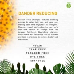 Amazonia Passion Fruit Pet Shampoo, 16.9-oz Bottle -Pawfect Care 210318 PT3. AC SS1800 V1623792201