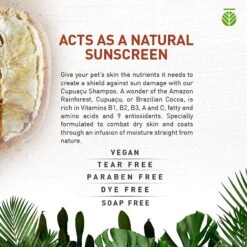 Amazonia Cupuacu Pet Shampoo, 16.9-oz Bottle -Pawfect Care 210320 PT3. AC SS1800 V1623792773