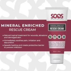 Soos Pets Mineral Enriched Rescue Cream For Dogs & Cats, 1.7-oz Bottle -Pawfect Care 210963 PT3. AC SS1800 V1676301263