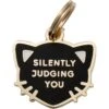 Two Tails Pet Company Silently Judging You Personalized Cat ID Tag -Pawfect Care 211622 main. AC SS1800 V1577801342