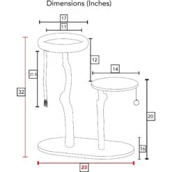 Mau Lifestyle Rizzo 32-in Modern Wooden Cat Tree -Pawfect Care 211709 PT6. AC SS1800 V1626366363