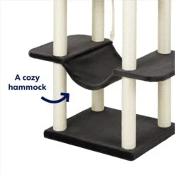 Frisco 73-in Cat Tree With Hammock, Condo, Lounge Basket, Top Perch & Bed -Pawfect Care 214384 PT2. AC SS1800 V1667228792
