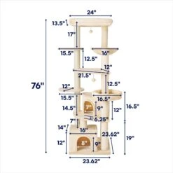 Frisco 76-in XXL Heavy Duty Cat Tree -Pawfect Care 214394 PT1. AC SS1800 V1687792325
