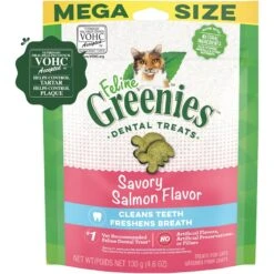 Greenies Feline Savory Salmon Flavor Adult Dental Cat Treats