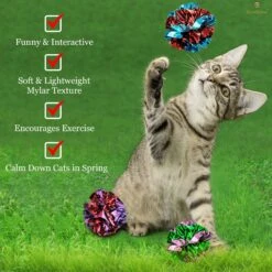 SunGrow Kitty Crinkle Balls Indoor Cat Toy, 12 Count -Pawfect Care 215394 PT3. AC SS1800 V1689255351