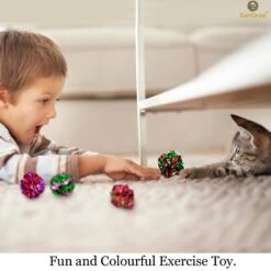 SunGrow Kitty Crinkle Balls Indoor Cat Toy, 12 Count -Pawfect Care 215394 PT7. AC SS1800 V1577494995